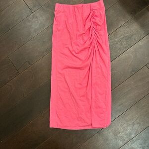 bobi Vibrant Pink Pencil Skirt